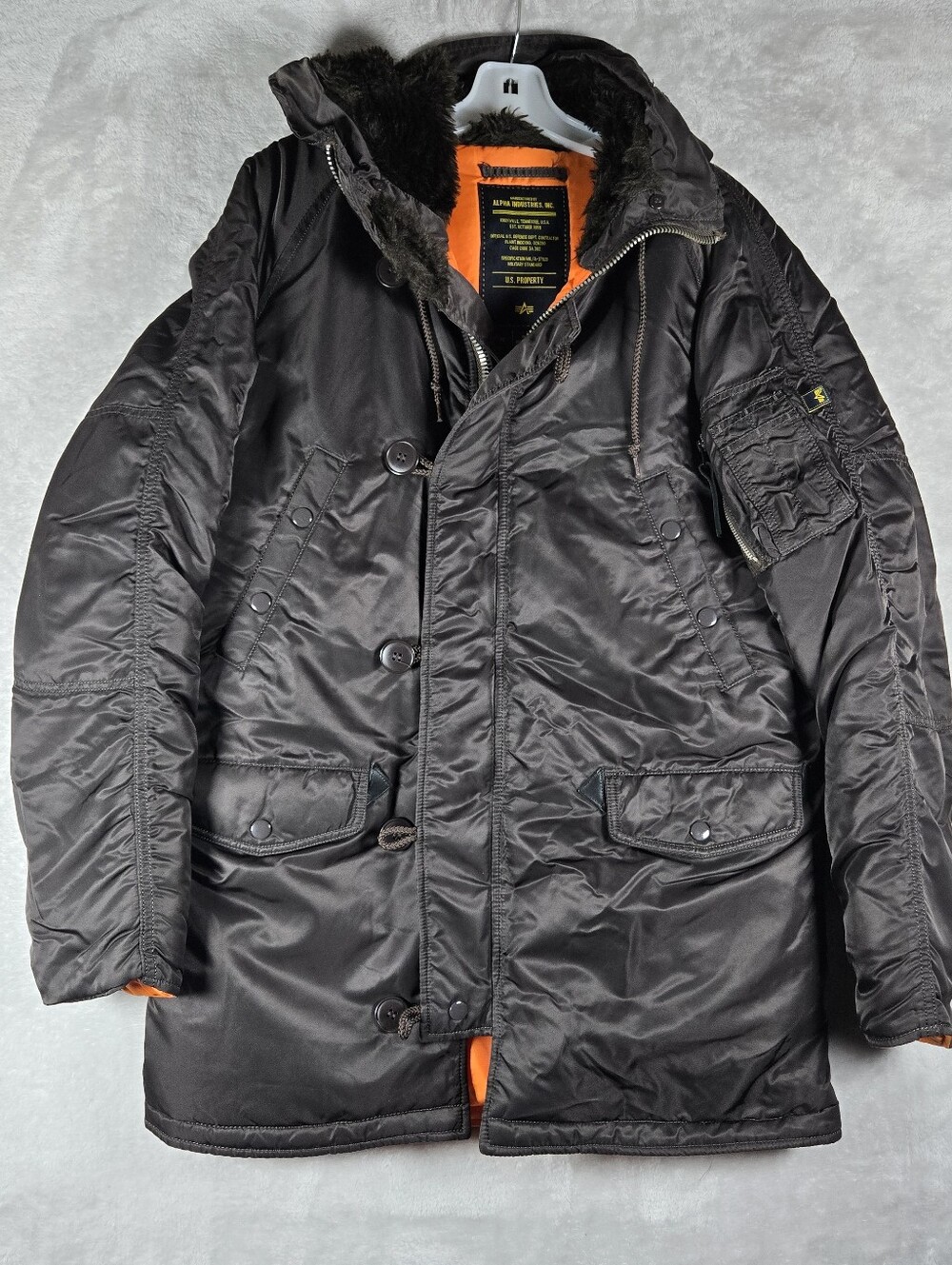 Alpha Industries N-3B Extreme Weather Medium M Brown Parka Mens Winter Jacket